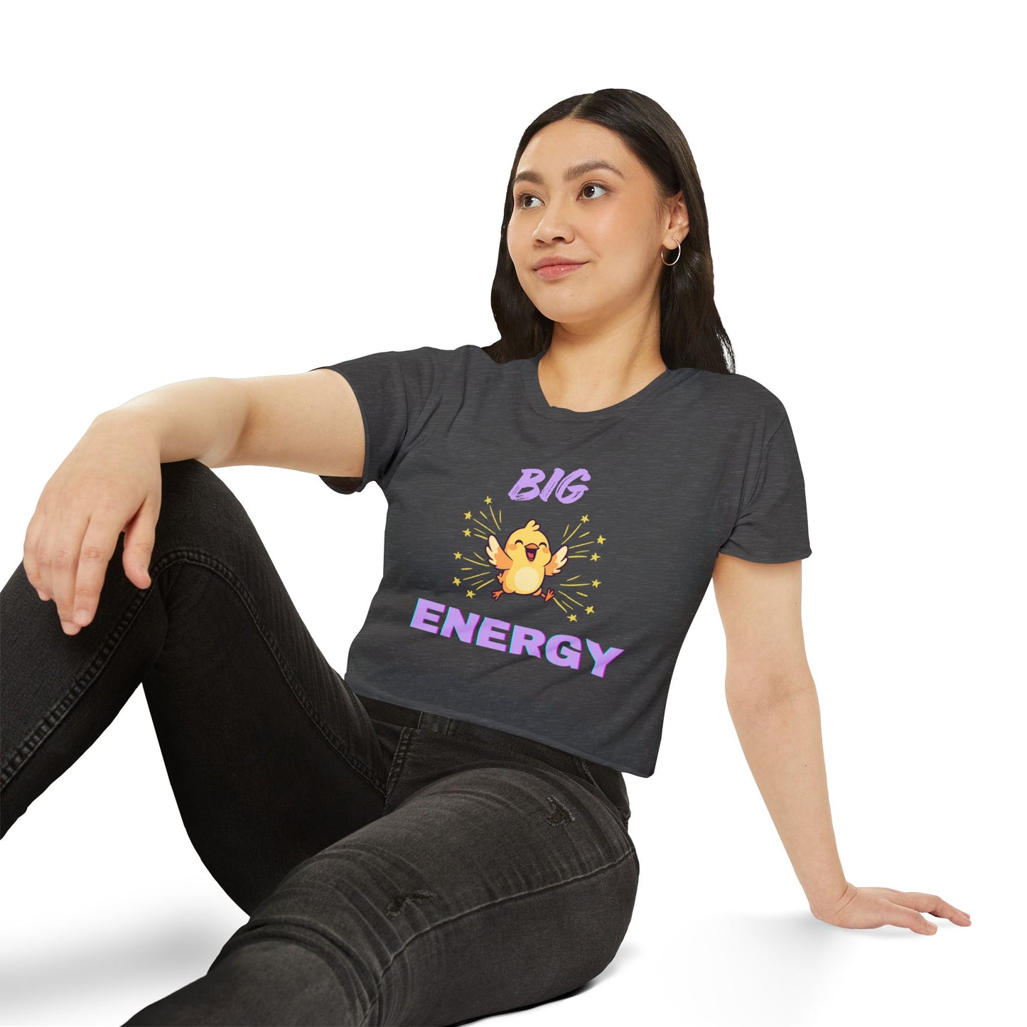 Women's Crop Top — "Big Chick Energy" Cute Festival Tee