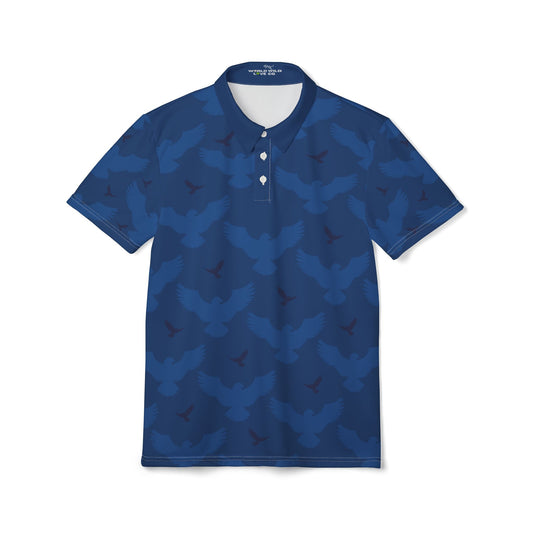 WWL Signature Men's Polo Shirt | Hawk Print Casual Men's Apparel