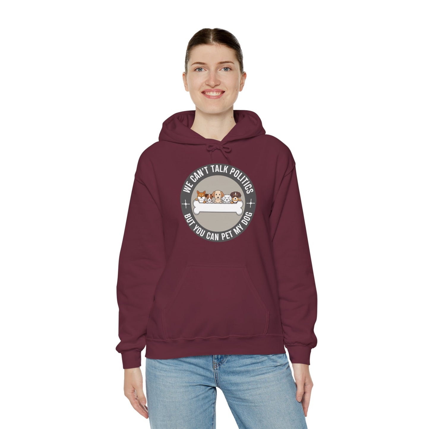 Politics & Dogs Unisex Hoodie | Funny Novelty Hoodie that Supports Animal Welfare