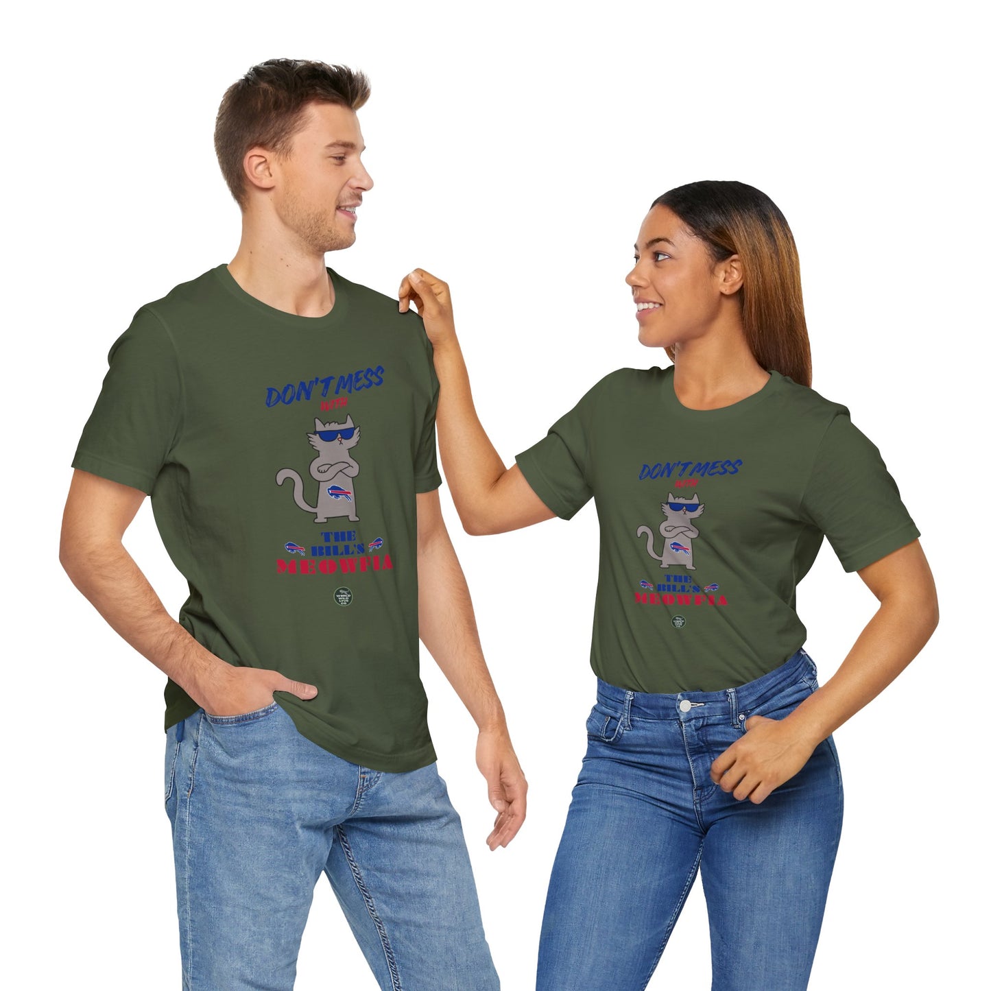 Buffalo Bills "Meowfia" Unisex Tee | Fun Classic Apparel to Support Animal Welfare