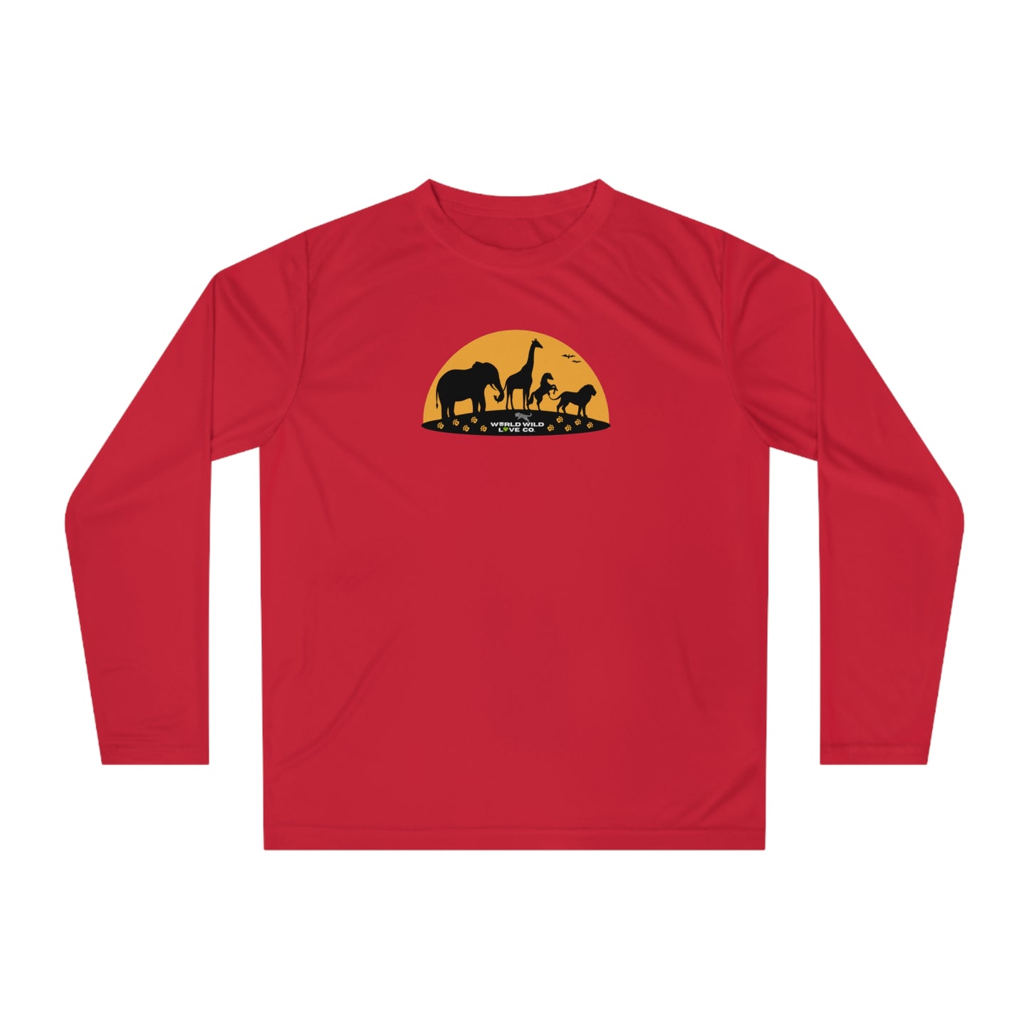 WWL Essential Unisex Performance Long Sleeve Sport Shirt | Classic Athleisure Apparel to Support Animal Welfare
