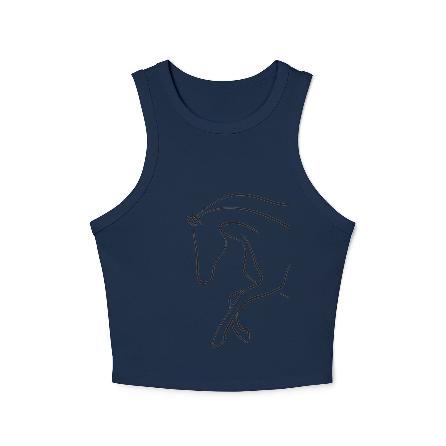 Horse Print Women's Micro Rib Racer Tank | Summer Fashion that Supports Animal Welfare