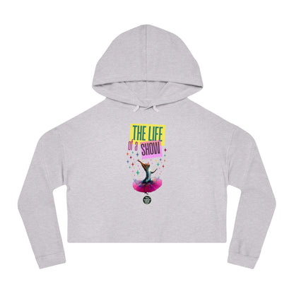 "The Life of a Show Squirrel" Women's Crop Hoodie | Funny Novelty Apparel that Supports Animal Welfare