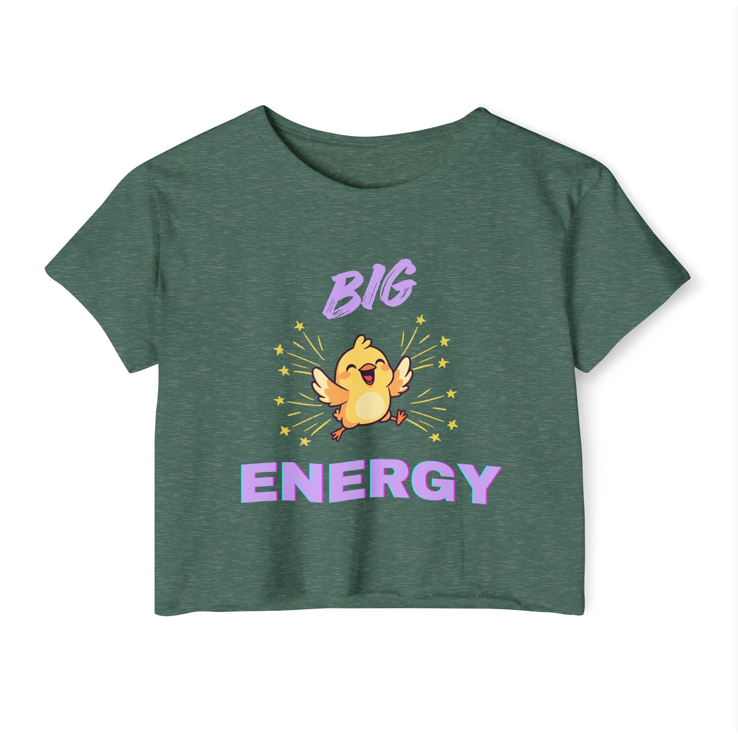 Women's Crop Top — "Big Chick Energy" Cute Festival Tee