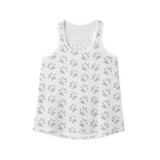 Paw Print Women's Tank Top | Cute Summer Shirt for Animal Lovers