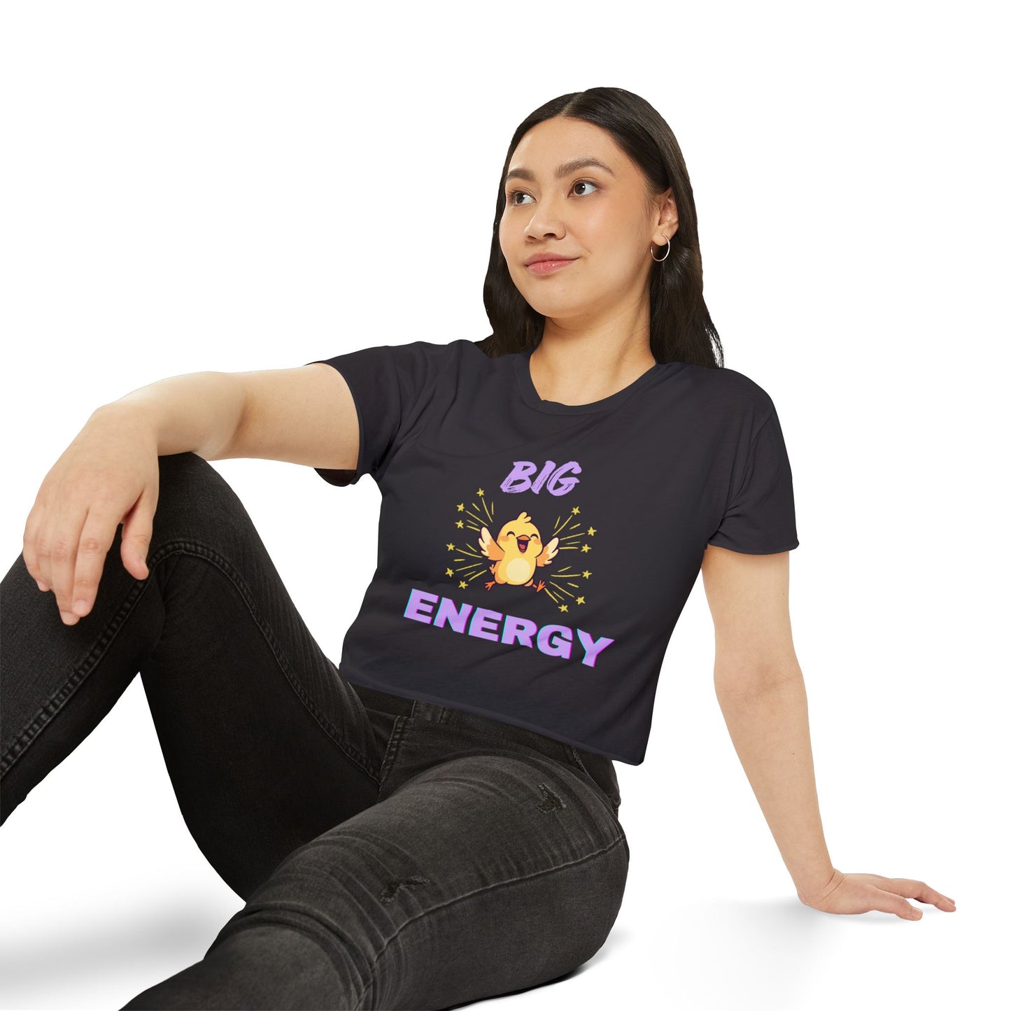 Women's Crop Top — "Big Chick Energy" Cute Festival Tee