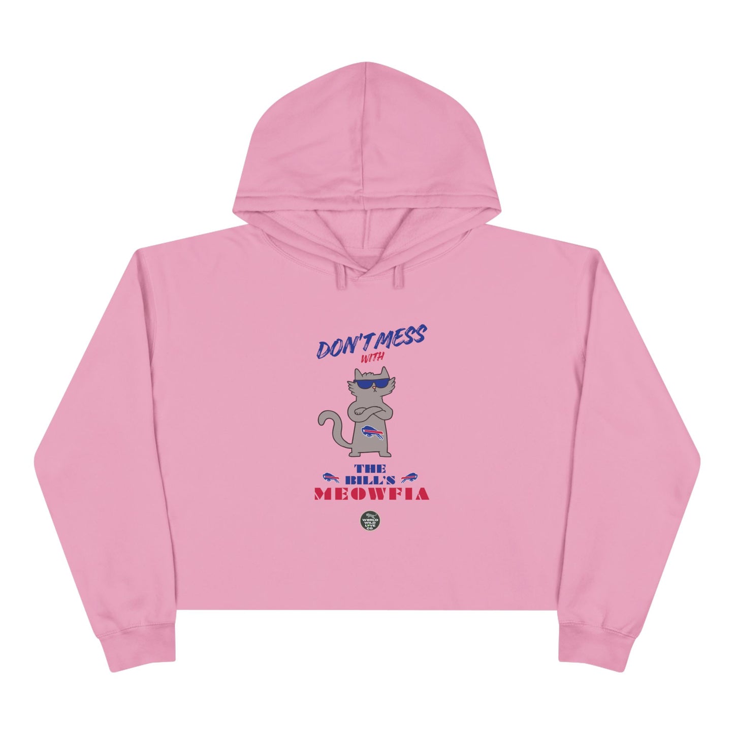 Buffalo Bills "Moewfia" Women's Cropped Hoodie | Classic Eco-Friendly Apparel to Support Animal Welfare