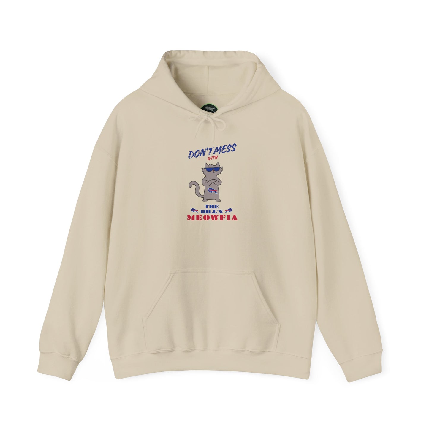 Buffalo Bills "Meowfia" Unisex Hoodie  | Fun Classic Eco-Friendly Apparel that Supports Animal Welfare
