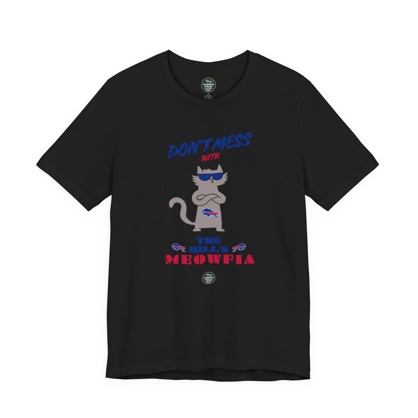 Buffalo Bills "Meowfia" Unisex Tee | Fun Classic Apparel to Support Animal Welfare