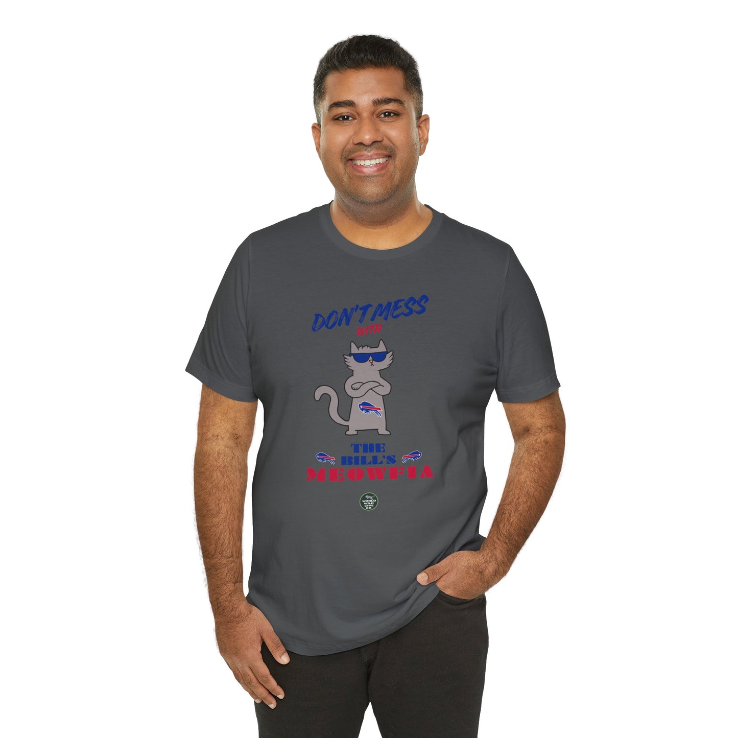 Buffalo Bills "Meowfia" Unisex Tee | Fun Classic Apparel to Support Animal Welfare