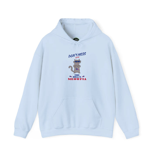 Buffalo Bills "Meowfia" Unisex Hoodie  | Fun Classic Eco-Friendly Apparel that Supports Animal Welfare