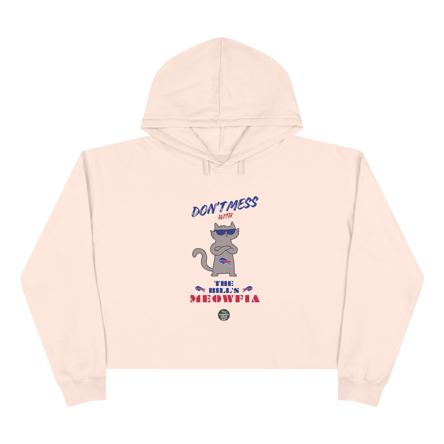 Buffalo Bills "Moewfia" Women's Cropped Hoodie | Classic Eco-Friendly Apparel to Support Animal Welfare