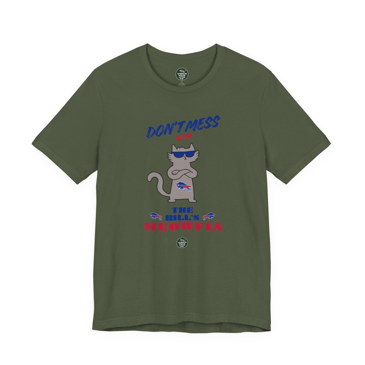 Buffalo Bills "Meowfia" Unisex Tee | Fun Classic Apparel to Support Animal Welfare