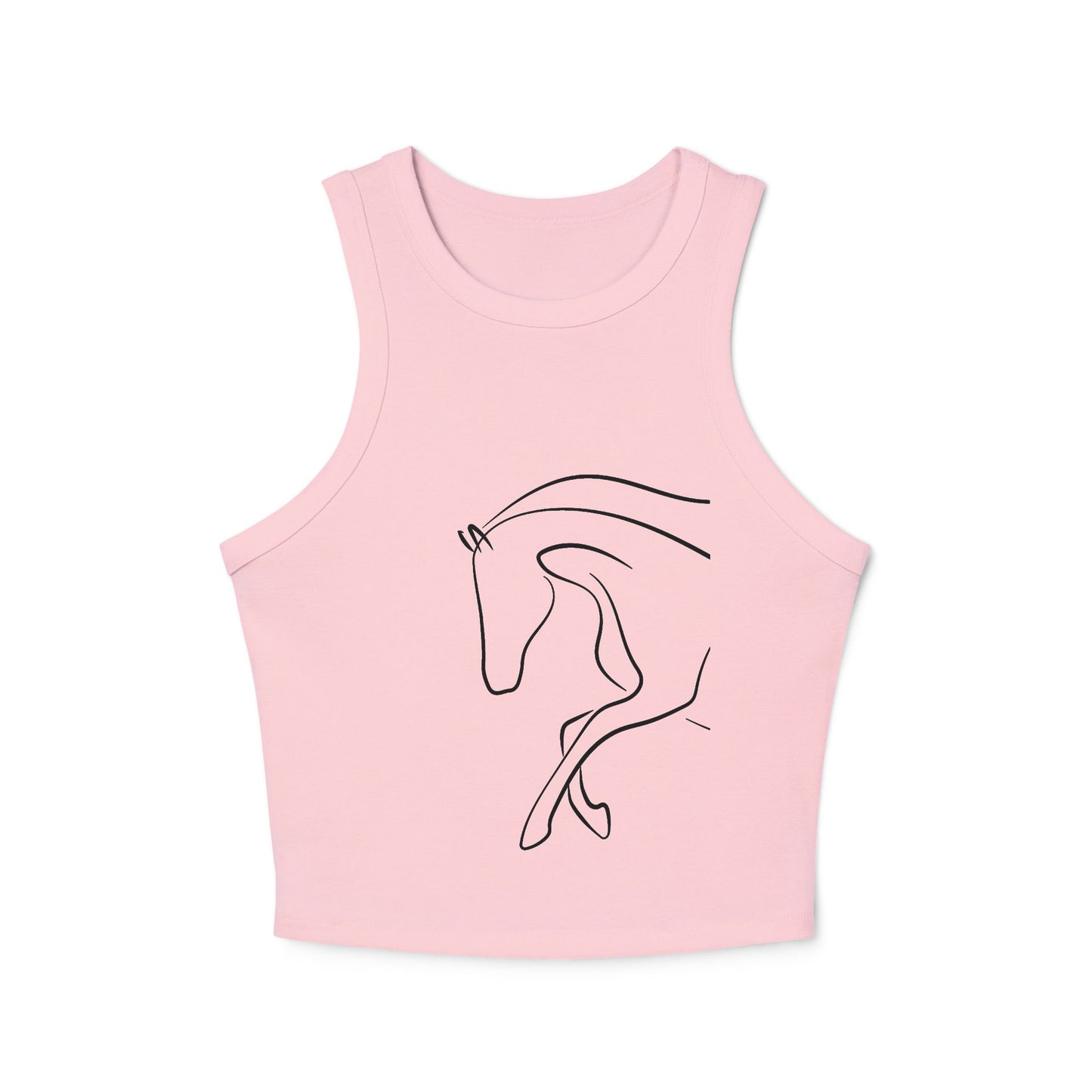 Horse Print Women's Micro Rib Racer Tank | Summer Fashion that Supports Animal Welfare