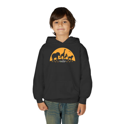 Youth Essential Heavy Blend Hooded Sweatshirt | Classic Apparel to Support Animal Welfare