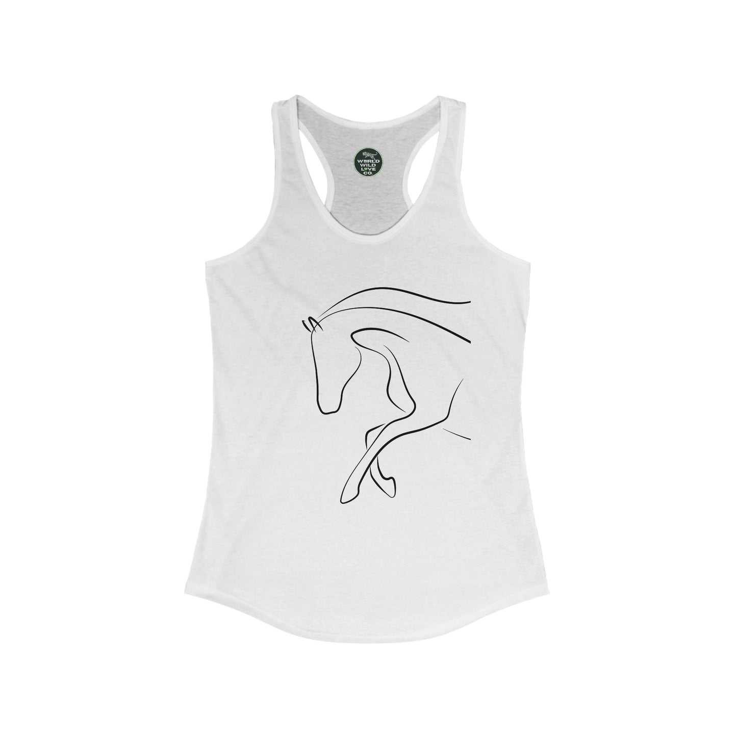 Horse Print Women's Racerback Tank | Classic style that supports animal welfare