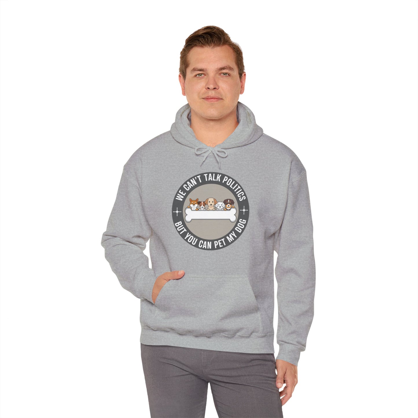 Politics & Dogs Unisex Hoodie | Funny Novelty Hoodie that Supports Animal Welfare