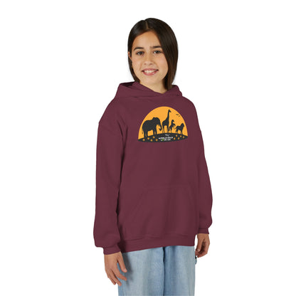 Youth Essential Heavy Blend Hooded Sweatshirt | Classic Apparel to Support Animal Welfare