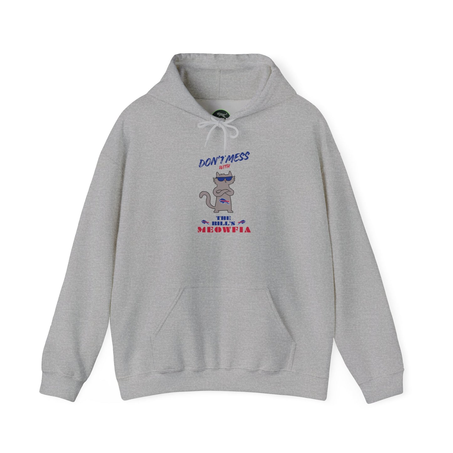 Buffalo Bills "Meowfia" Unisex Hoodie  | Fun Classic Eco-Friendly Apparel that Supports Animal Welfare