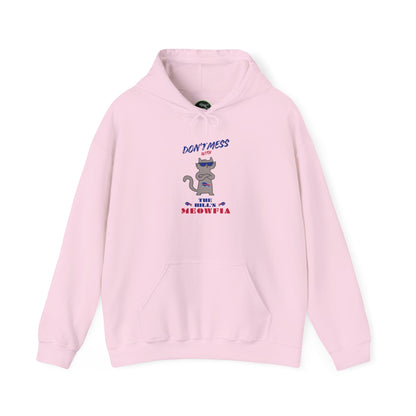 Buffalo Bills "Meowfia" Unisex Hoodie  | Fun Classic Eco-Friendly Apparel that Supports Animal Welfare