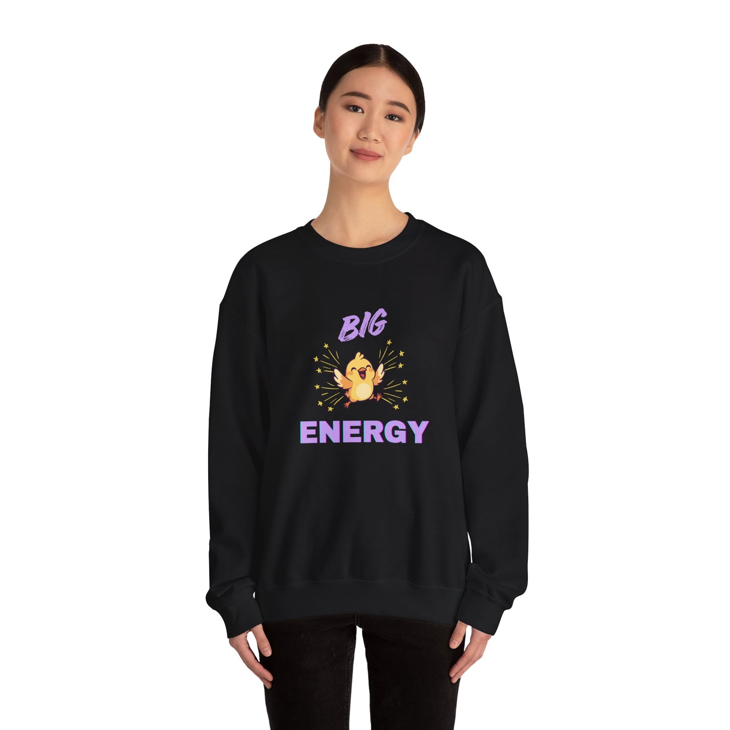 Women's Crewneck Sweatshirt - "Big Chick Energy" Cute graphic Top