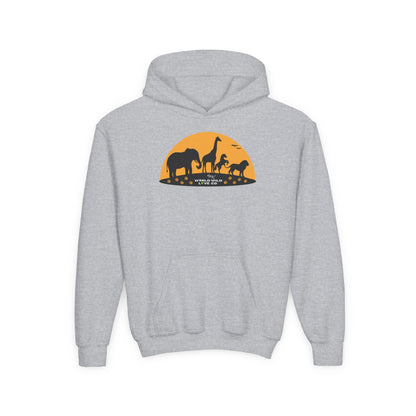 Youth Essential Heavy Blend Hooded Sweatshirt | Classic Apparel to Support Animal Welfare