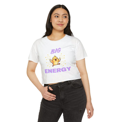 Women's Crop Top — "Big Chick Energy" Cute Festival Tee