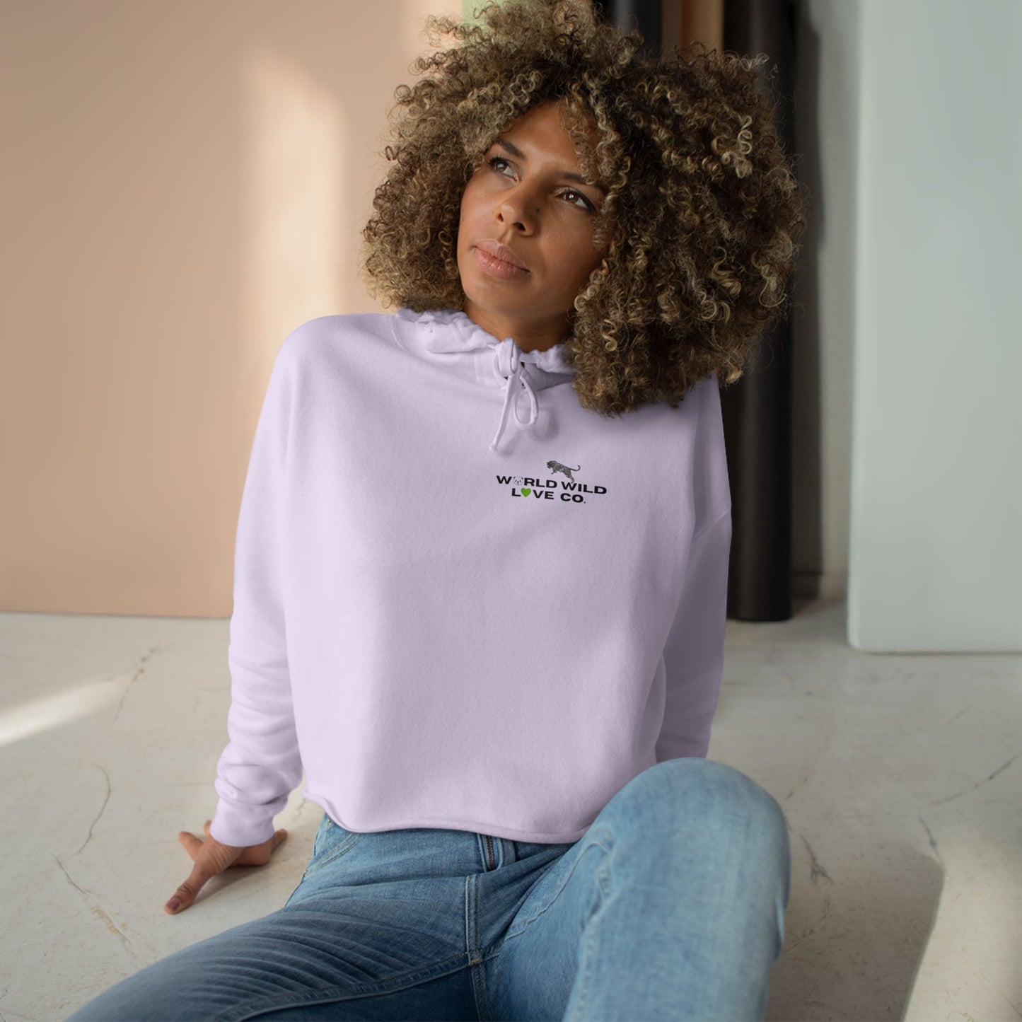 WWL Essential Women's Crop Hoodie | Classic Eco-Friendly Apparel to Support Animal Welfare