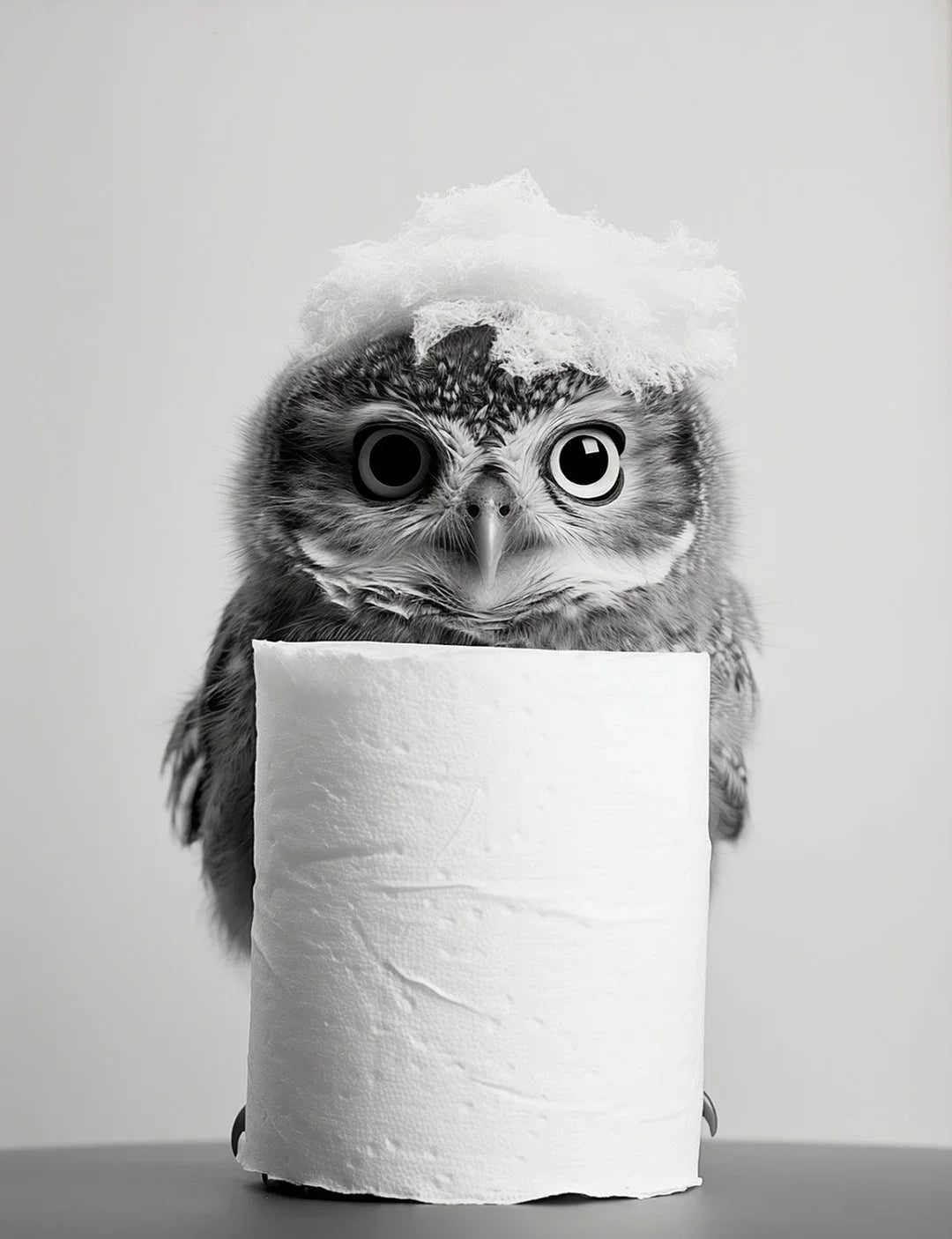 Cute Black and White Animal Poster Print |  Bathroom Wall Art for Animal Lovers