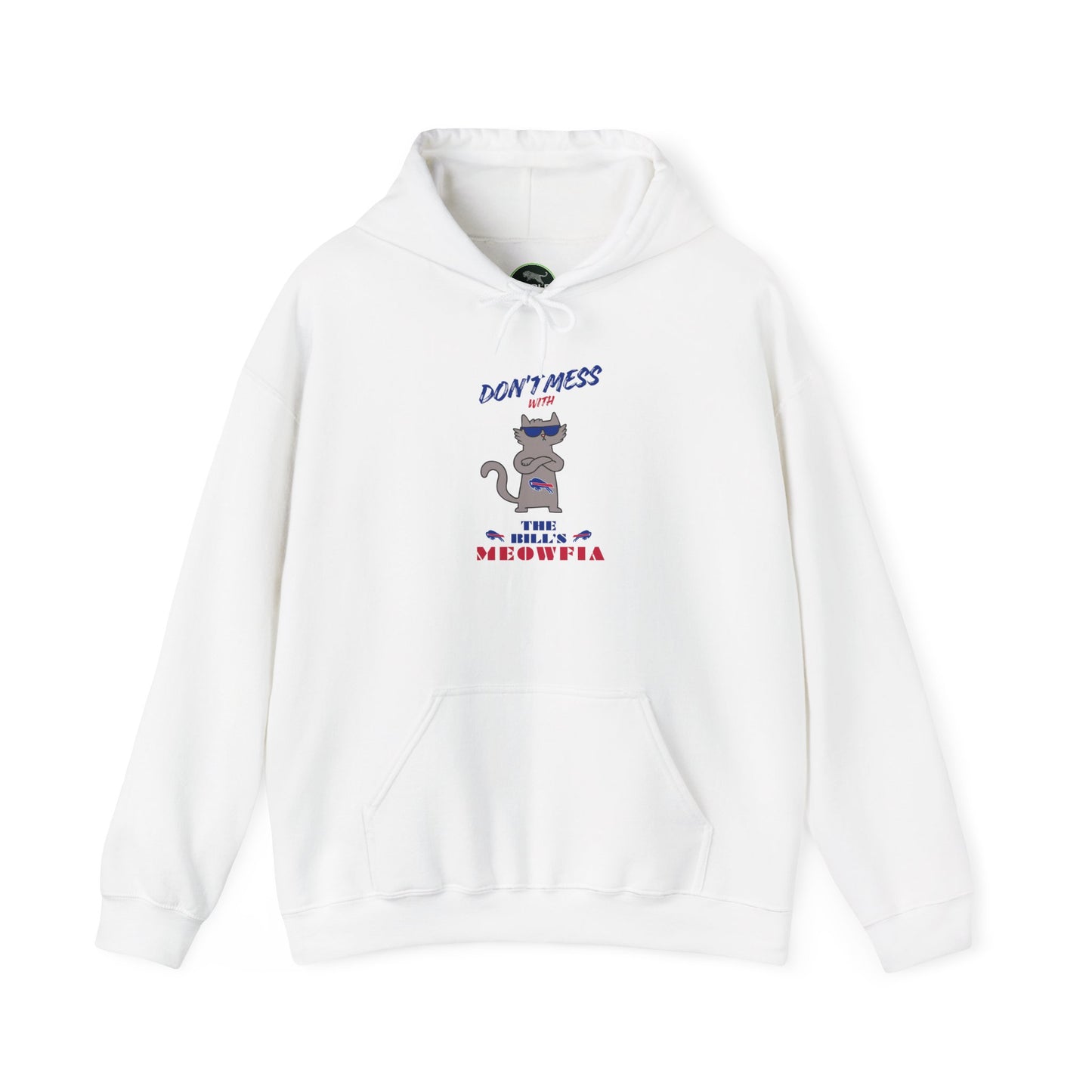 Buffalo Bills "Meowfia" Unisex Hoodie  | Fun Classic Eco-Friendly Apparel that Supports Animal Welfare