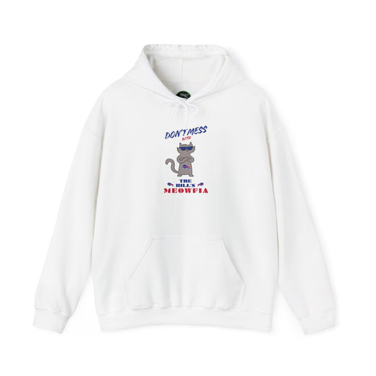 Buffalo Bills "Meowfia" Unisex Hoodie  | Fun Classic Eco-Friendly Apparel that Supports Animal Welfare