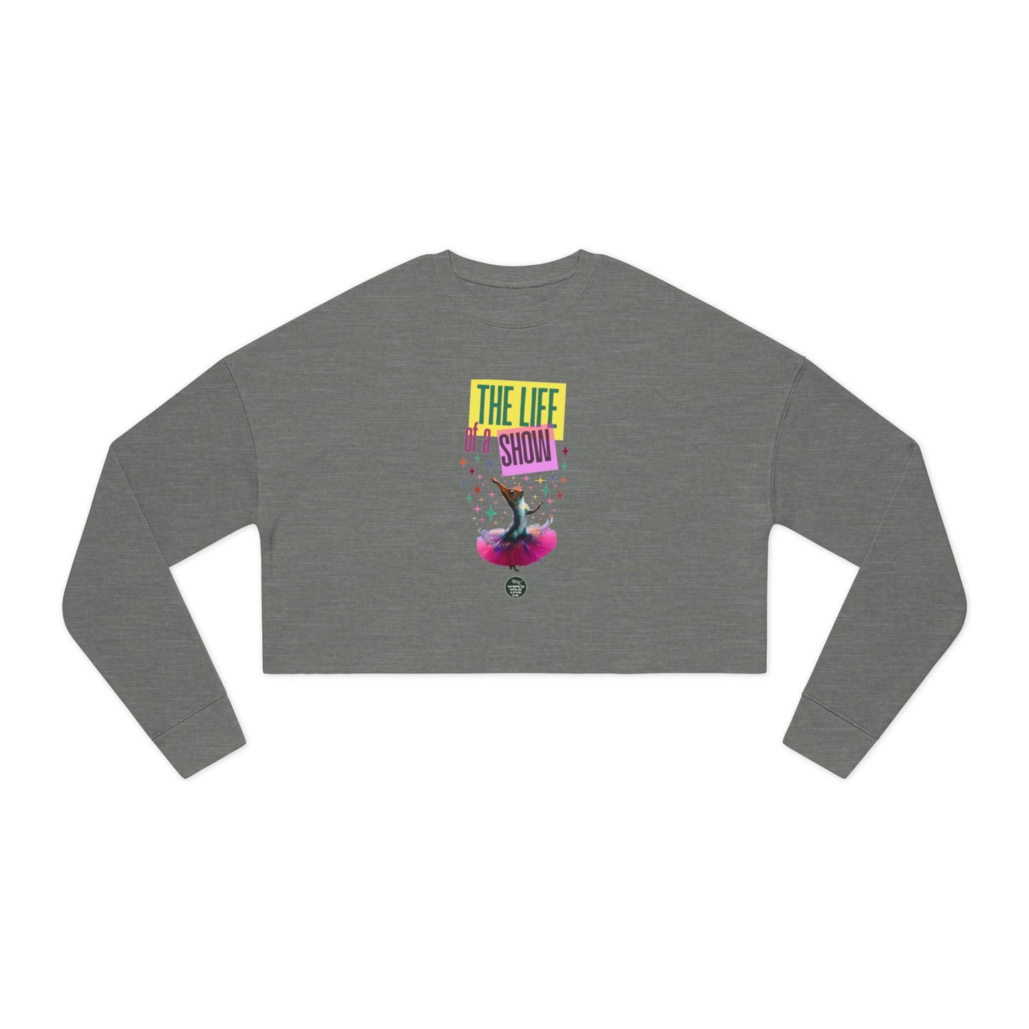"The Life of a Show Squirrel" Cropped Crewneck | Funny Novelty Apparel that Supports Animal Welfare