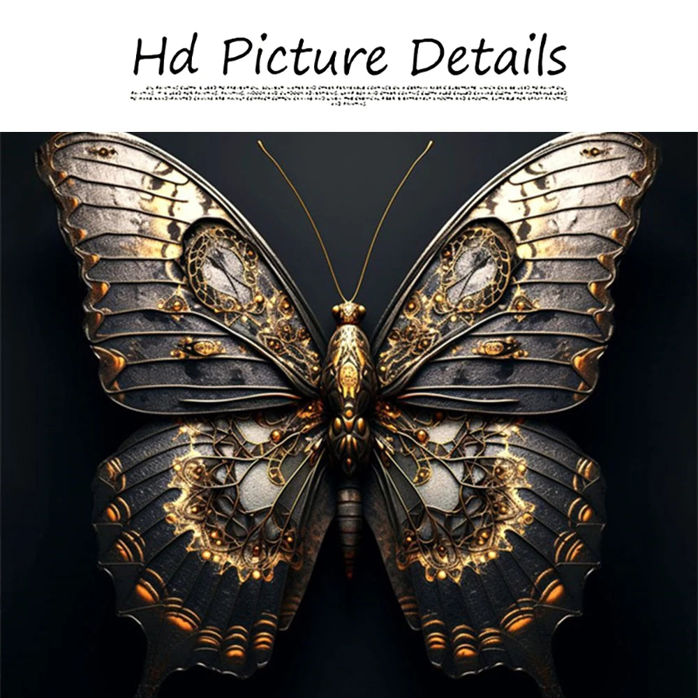 Modern Metallic Wildlife Canvas Painting | Stylish Home accent for Animal lovers