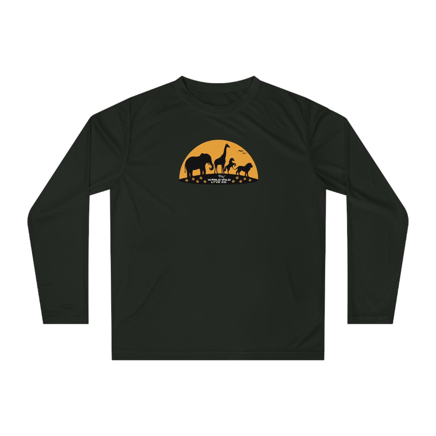 WWL Essential Unisex Performance Long Sleeve Sport Shirt | Classic Athleisure Apparel to Support Animal Welfare