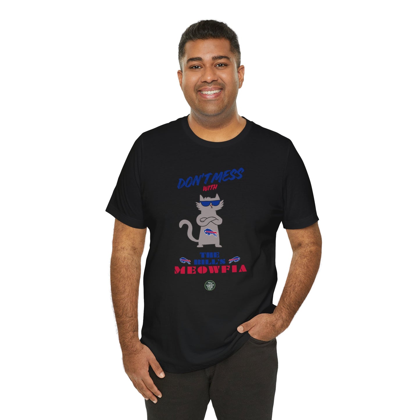 Buffalo Bills "Meowfia" Unisex Tee | Fun Classic Apparel to Support Animal Welfare