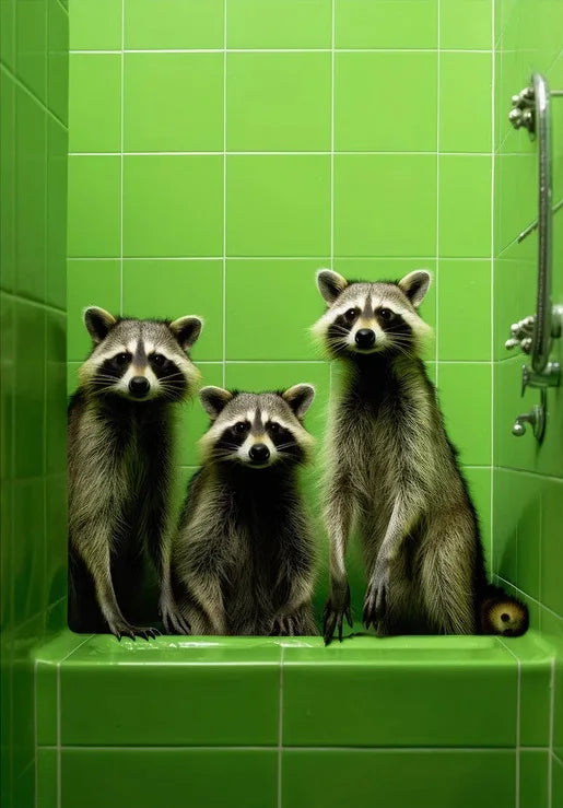 Quirky Animals on the Toilet Canvas Art Prints | Home Decor