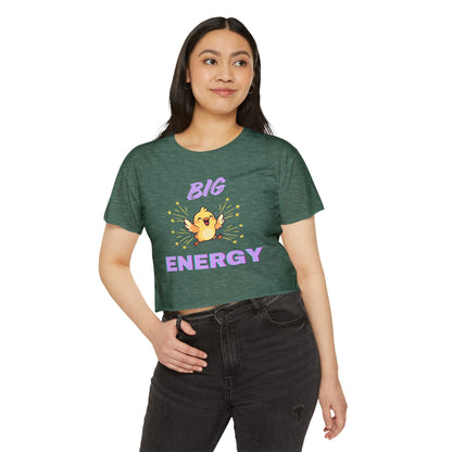 Women's Crop Top — "Big Chick Energy" Cute Festival Tee