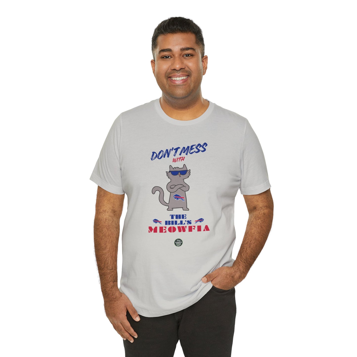 Buffalo Bills "Meowfia" Unisex Tee | Fun Classic Apparel to Support Animal Welfare