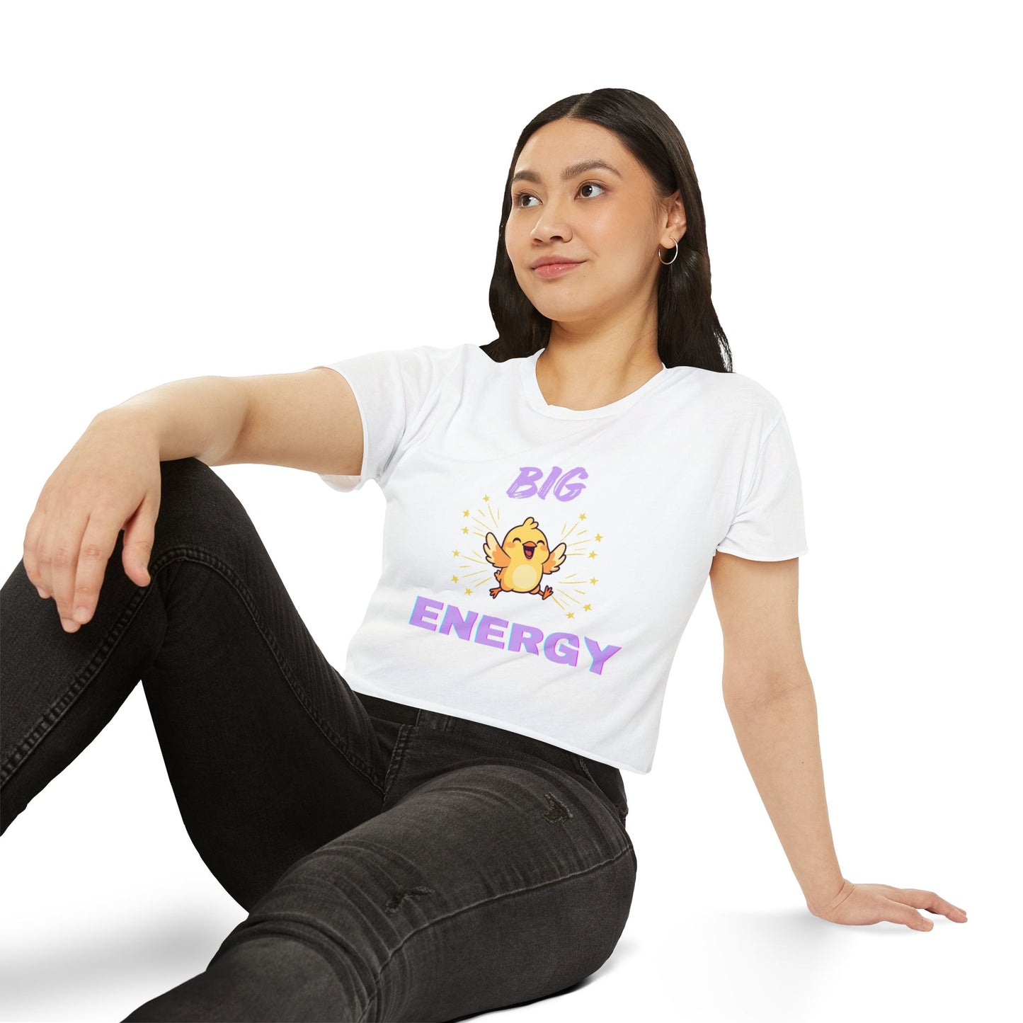 Women's Crop Top — "Big Chick Energy" Cute Festival Tee