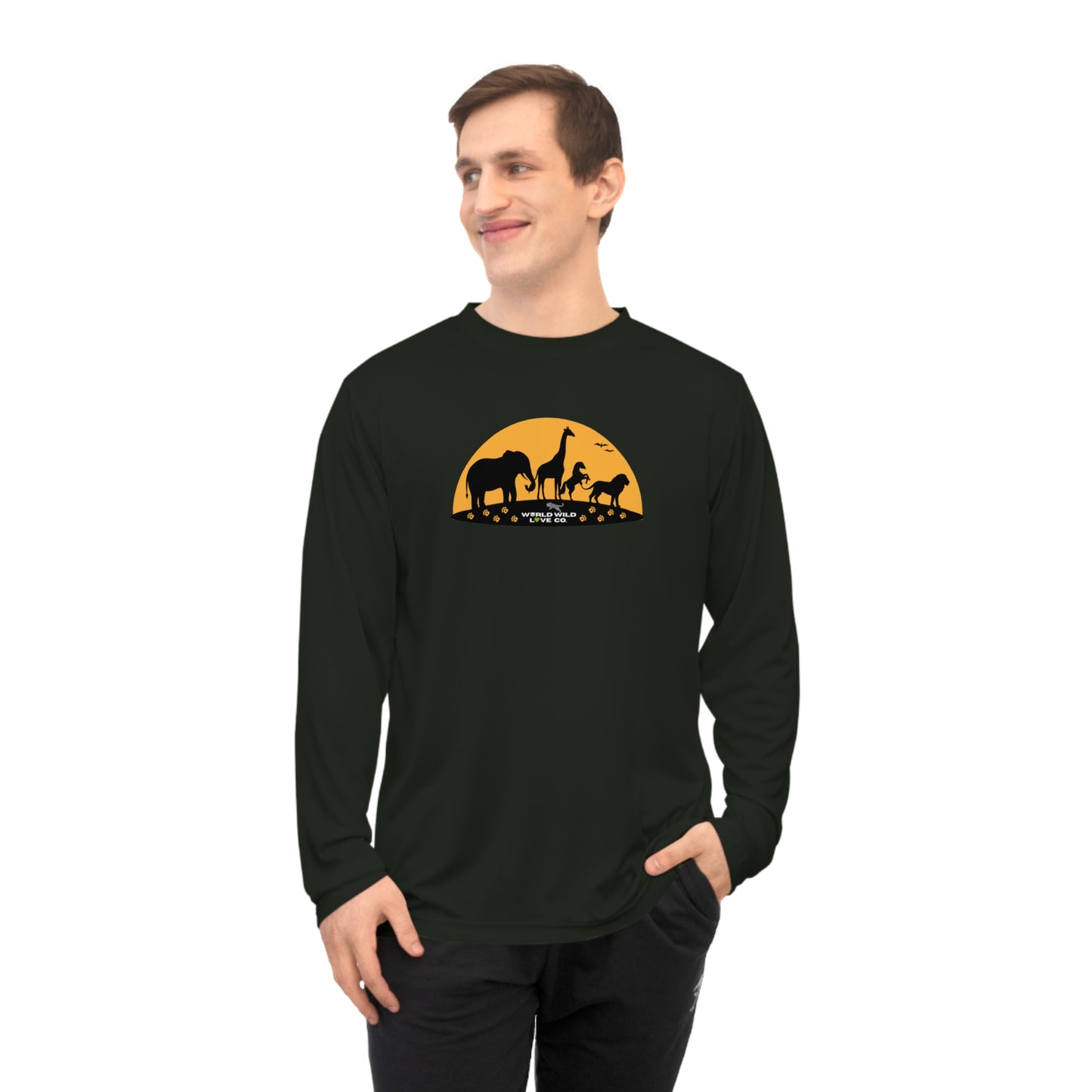 WWL Essential Unisex Performance Long Sleeve Sport Shirt | Classic Athleisure Apparel to Support Animal Welfare