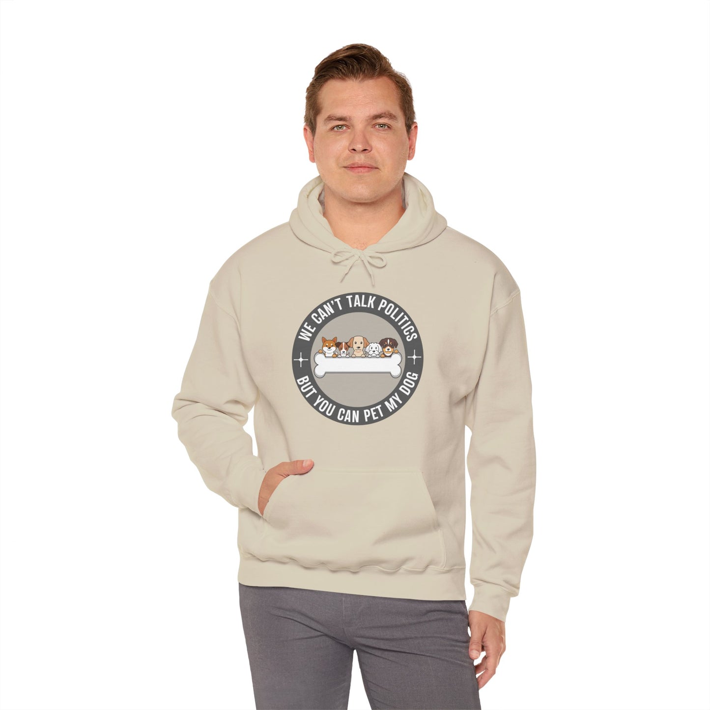 Politics & Dogs Unisex Hoodie | Funny Novelty Hoodie that Supports Animal Welfare