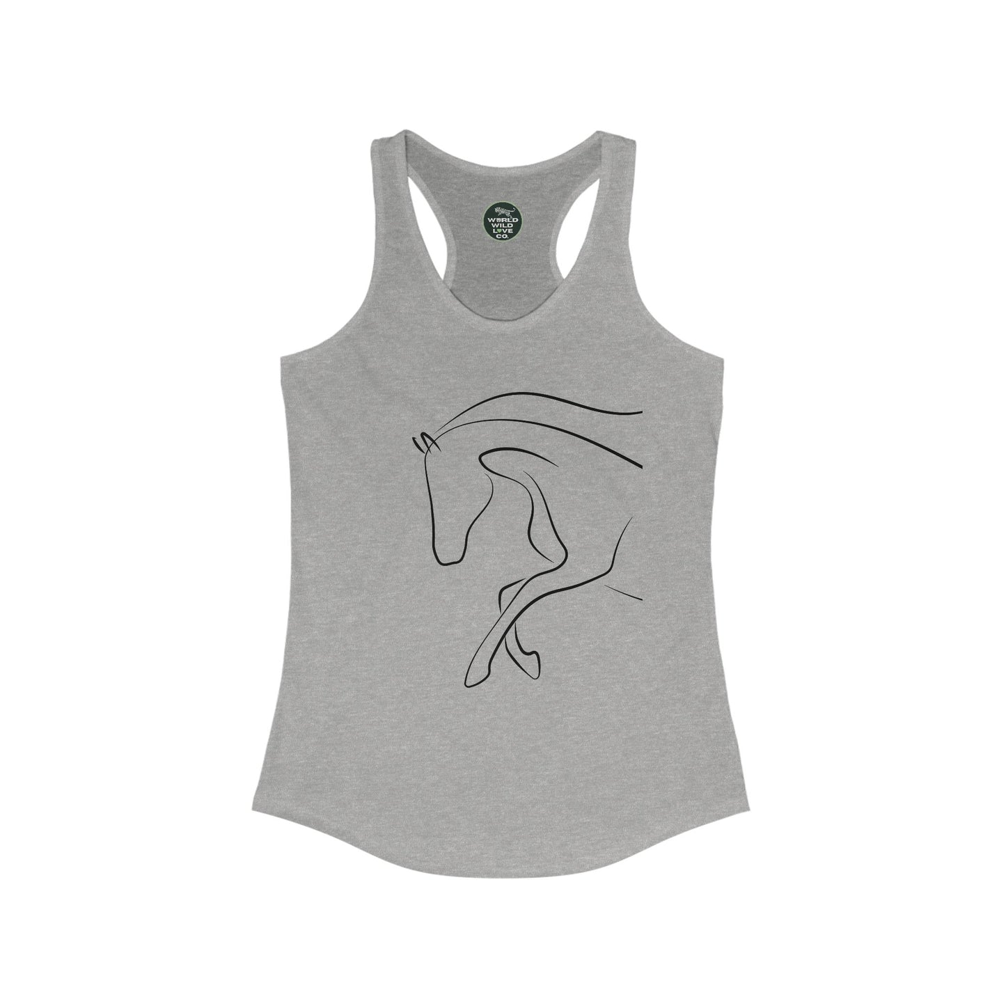 Horse Print Women's Racerback Tank | Classic style that supports animal welfare