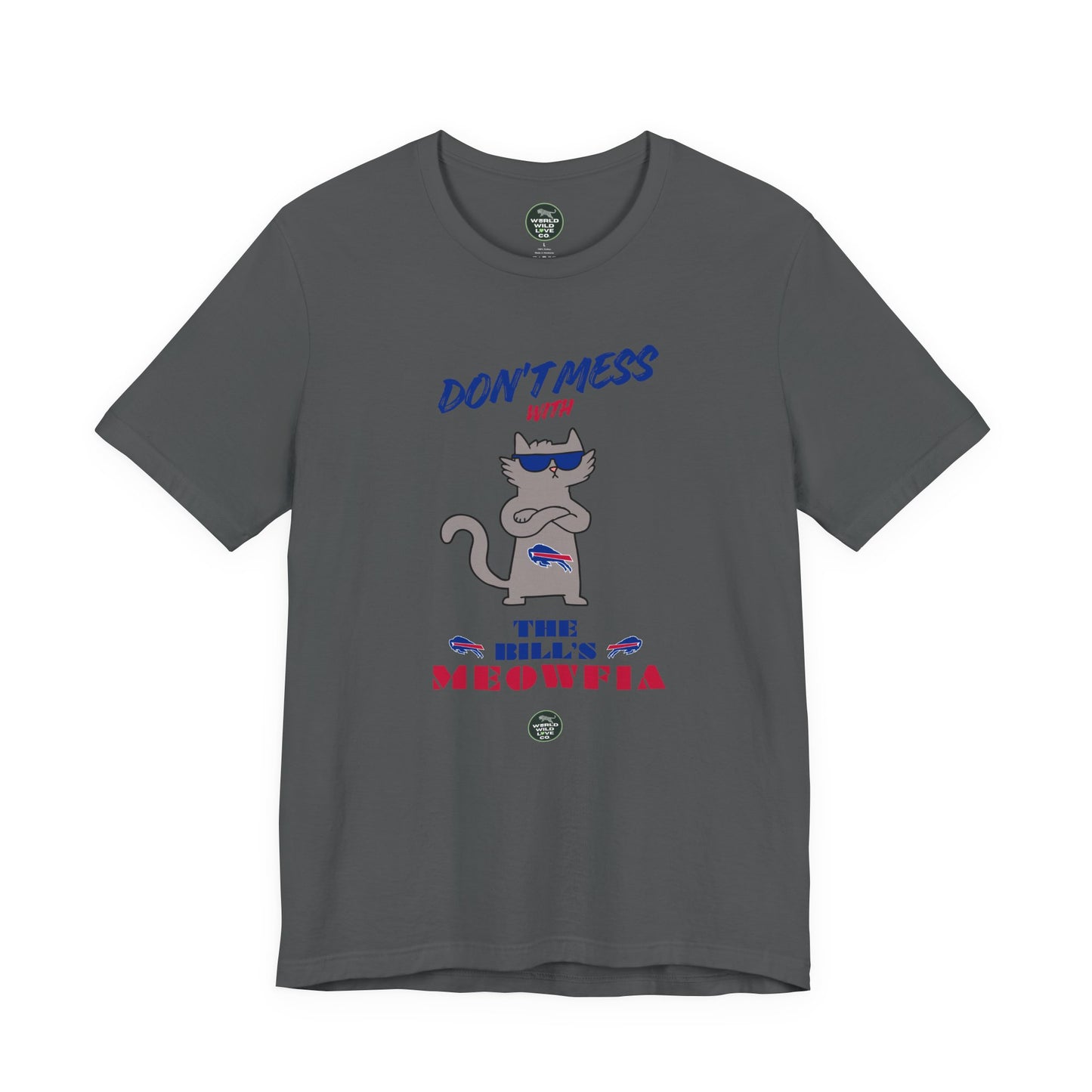 Buffalo Bills "Meowfia" Unisex Tee | Fun Classic Apparel to Support Animal Welfare