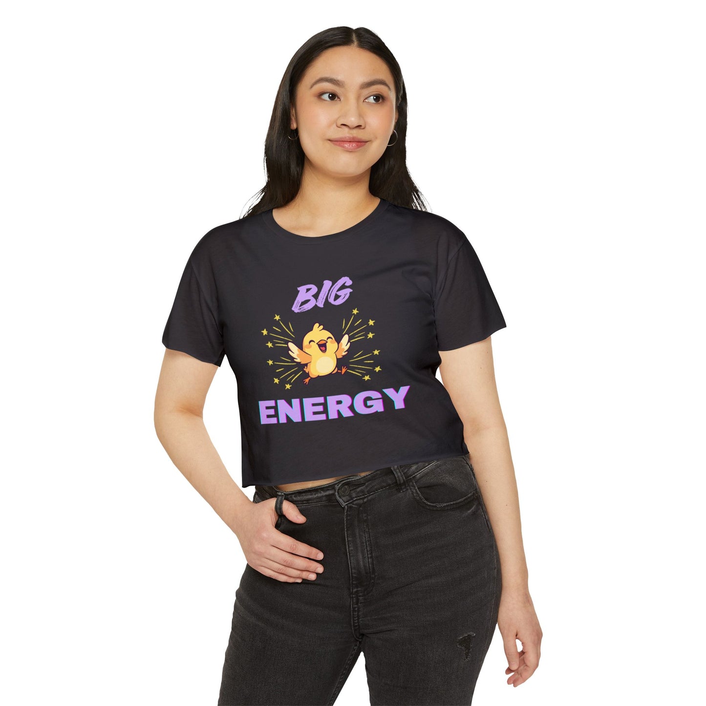 Women's Crop Top — "Big Chick Energy" Cute Festival Tee
