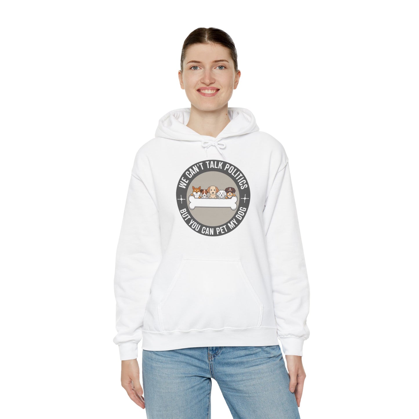 Politics & Dogs Unisex Hoodie | Funny Novelty Hoodie that Supports Animal Welfare