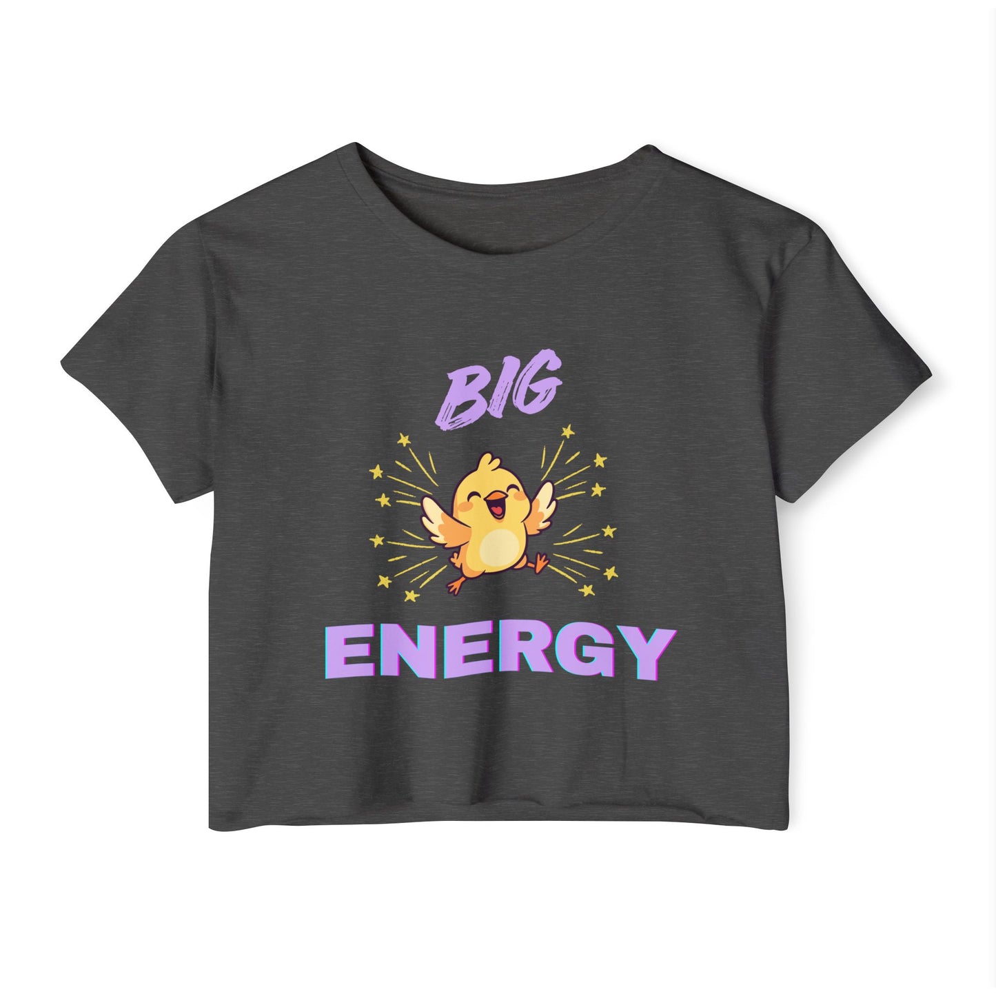 Women's Crop Top — "Big Chick Energy" Cute Festival Tee