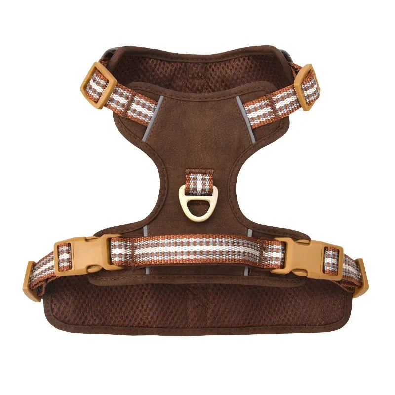 Retro Leather Pet Harness