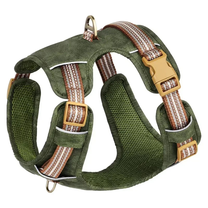 Retro Leather Pet Harness